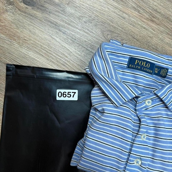 lavender polo ralph lauren striped polo shirt - Picture 7 of 7